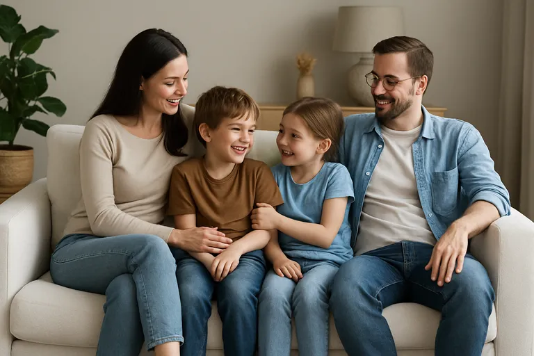 Geschiktheid van een witte loveseat voor gezinnen